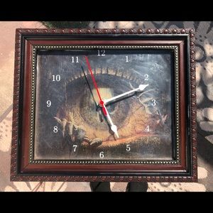wall clock made of wood with epoxy finish
